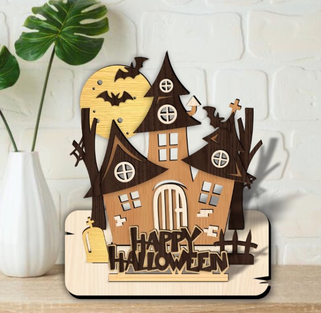 Halloween stand E0022614 file cdr and dxf pdf free vector download for Laser cut