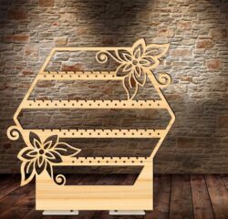 Jewelry organizer E0022431 file cdr and dxf pdf free vector download for Laser cut