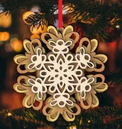 Layered Snowflakes E0022540 file cdr and dxf pdf free vector download for Laser cut