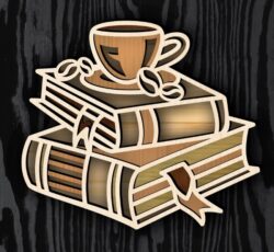 Layered coffee E0022588 file cdr and dxf free vector download for laser cut plasma