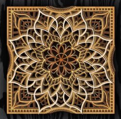Multilayer mandala E0022453 file cdr and dxf pdf free vector download for Laser cut