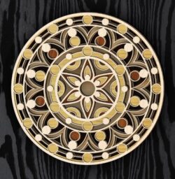 Multilayer mandala E0022507 file cdr and dxf pdf free vector download for Laser cut