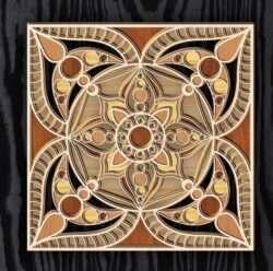 Multilayer mandala E0022508 file cdr and dxf pdf free vector download for Laser cut