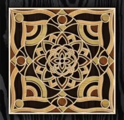 Multilayer mandala E0022511 file cdr and dxf pdf free vector download for Laser cut