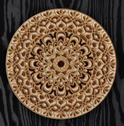 Multilayer mandala E0022512 file cdr and dxf pdf free vector download for Laser cut