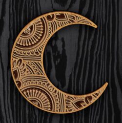 Multilayer moon E0022405 file cdr and dxf pdf free vector download for Laser cut