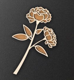 Peony E0022361 file cdr and dxf pdf free vector download for Laser cut