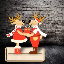 Reindeer E0022601 file cdr and dxf pdf free vector download for Laser cut