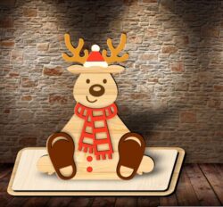 Reindeer stand E0022599 file cdr and dxf pdf free vector download for Laser cut