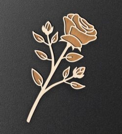 Rose E0022362 file cdr and dxf pdf free vector download for Laser cut