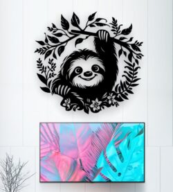 Sloth E0022585 file cdr and dxf free vector download for laser cut plasma