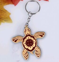 Turtle keychain E0022418 file cdr and dxf pdf free vector download for Laser cut
