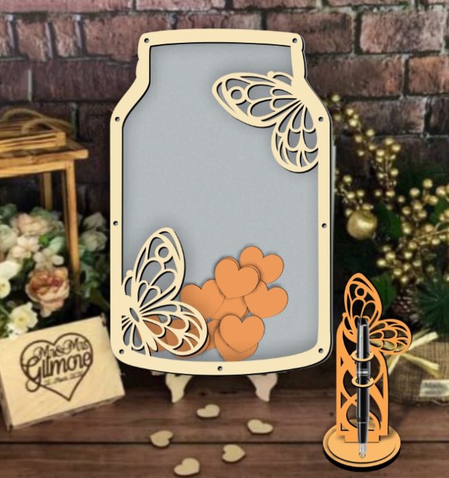 Wedding wishes E0022563 file cdr and dxf free vector download for laser cut