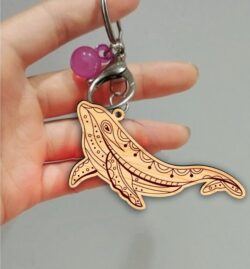 Whale keychain E0022420 file cdr and dxf pdf free vector download for Laser cut