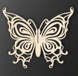 3D butterfly E0022885 file cdr and dxf pdf free vector download for Laser cut