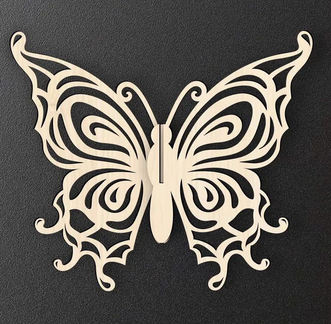 3D butterfly E0022885 file cdr and dxf pdf free vector download for Laser cut