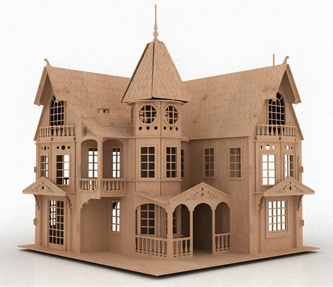 House E0022910 file cdr and dxf pdf free vector download for Laser cut