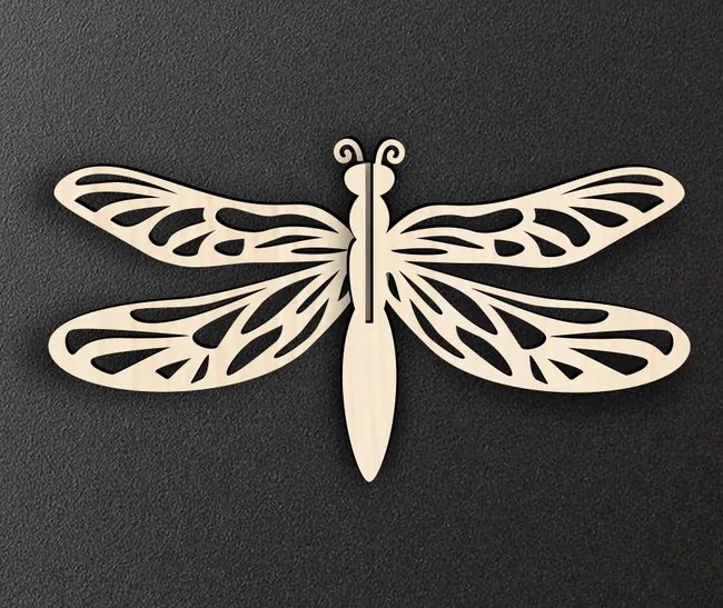 3D Dragonfly E0022890 file cdr and dxf pdf free vector download for Laser cut