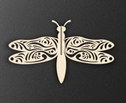 3D Dragonfly E0022892 file cdr and dxf pdf free vector download for Laser cut