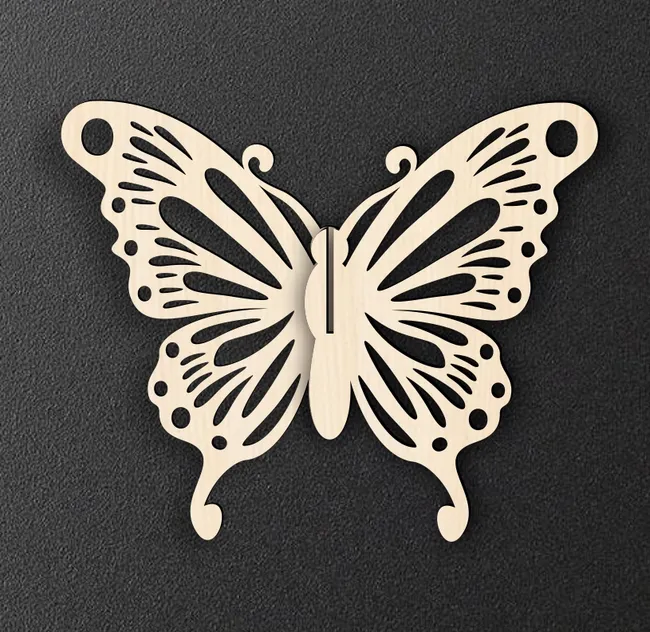 3D butterfly E0022810 file cdr and dxf pdf free vector download for Laser cut