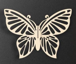 3D butterfly E0022811 file cdr and dxf pdf free vector download for Laser cut