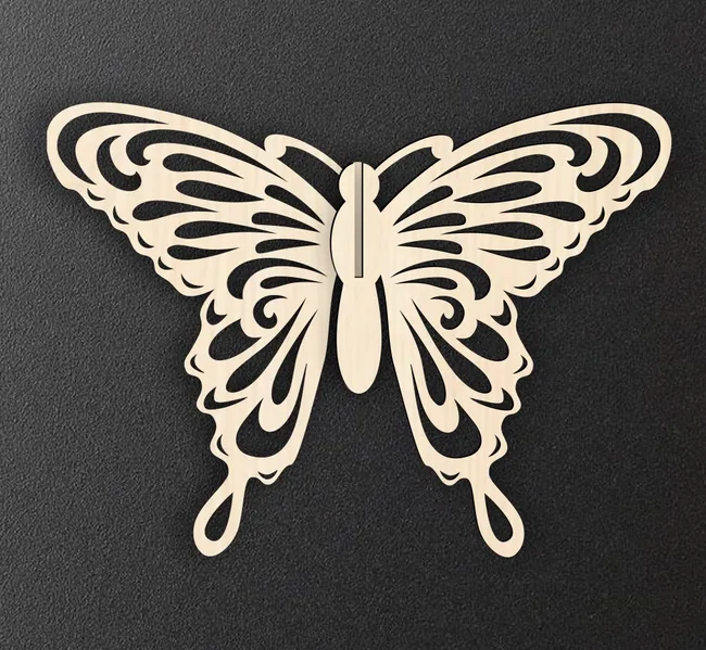 3D butterfly E0022883 file cdr and dxf pdf free vector download for Laser cut