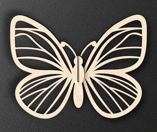 3D butterfly E0022889 file cdr and dxf pdf free vector download for Laser cut