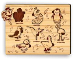 Animal puzzle E0022689 file cdr and dxf pdf free vector download for Laser cut