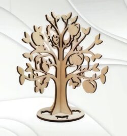 Apple tree E0022694 file cdr and dxf pdf free vector download for Laser cut