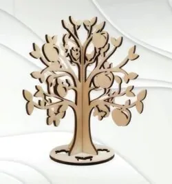 Apple tree E0022694 file cdr and dxf pdf free vector download for Laser cut