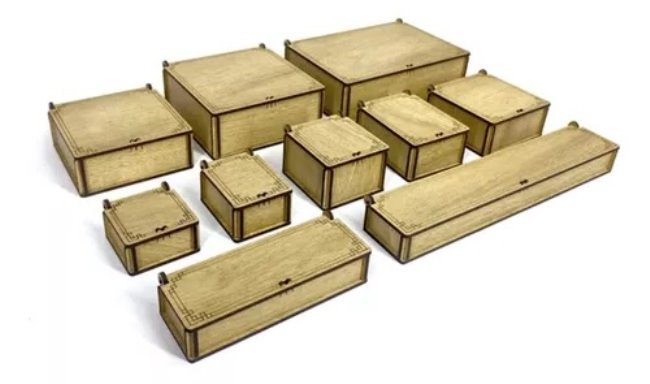 Boxes E0022683 file cdr and dxf pdf free vector download for Laser cut