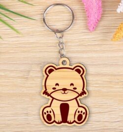 Cat keychain E0022624 file cdr and dxf pdf free vector download for Laser cut