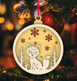 Christmas Ornament E0022818 file cdr and dxf pdf free vector download for Laser cut