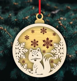 Christmas Ornament E0022819 file cdr and dxf pdf free vector download for Laser cut