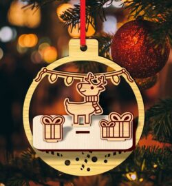Christmas ornament E0022647 file cdr and dxf pdf free vector download for Laser cut