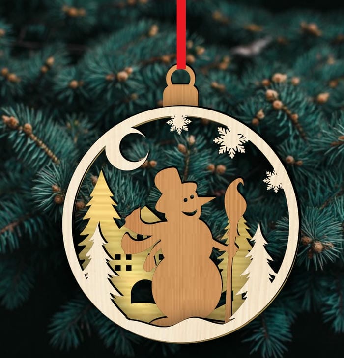 Christmas ornaments E0022717 file cdr and dxf pdf free vector download for Laser cut