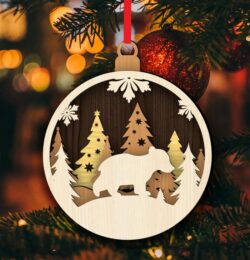 Christmas ornaments E0022718 file cdr and dxf pdf free vector download for Laser cut