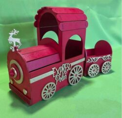 Christmas train E0022639 file cdr and dxf pdf free vector download for Laser cut