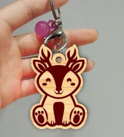 Deer keychain E0022625 file cdr and dxf pdf free vector download for Laser cut