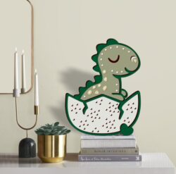 Dinosaur lamp E0022659 file cdr and dxf pdf free vector download for Laser cut