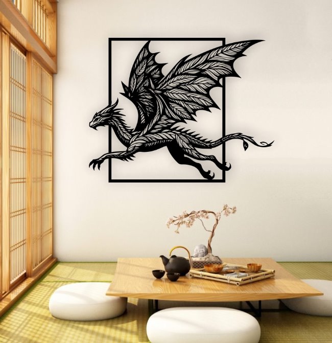 Dragon E0022631 file cdr and dxf pdf free vector download for Laser cut plasma