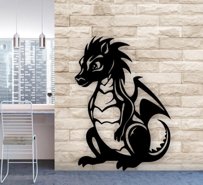 Dragon E0022666 file cdr and dxf pdf free vector download for Laser cut plasma