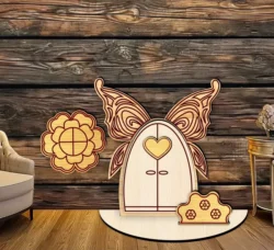 Fairy garden door E0022943 file cdr and dxf pdf free vector download for laser cut