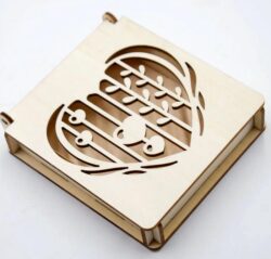 Gift box E0022697 file cdr and dxf pdf free vector download for Laser cut