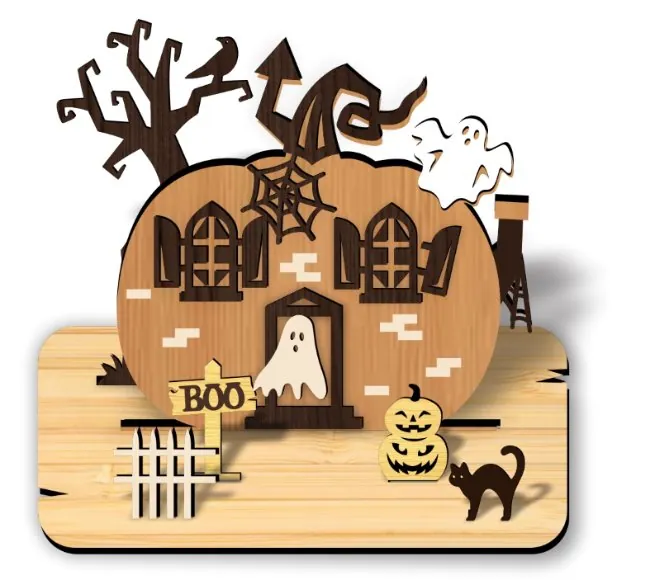 Halloween stand E0022615 file cdr and dxf pdf free vector download for Laser cut