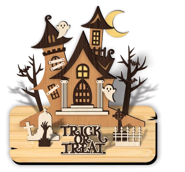 Halloween stand E0022616 file cdr and dxf pdf free vector download for Laser cut