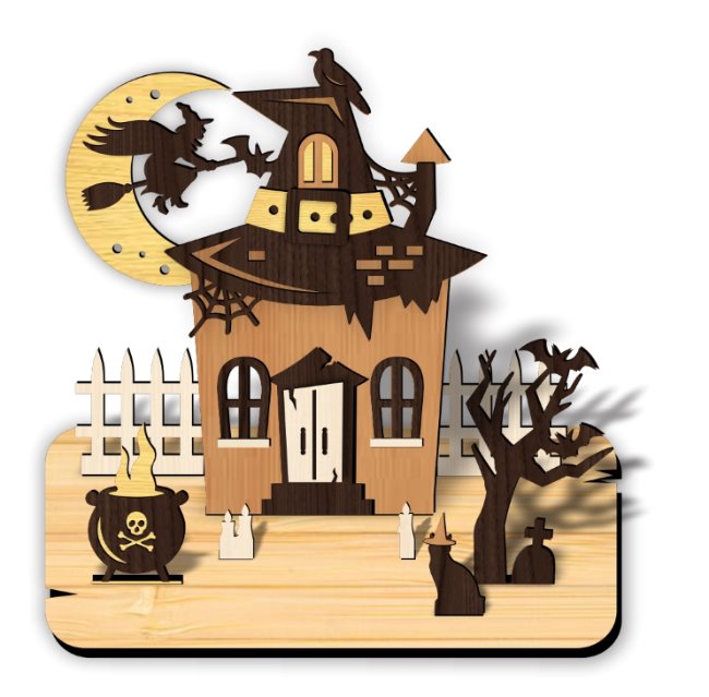 Halloween stand E0022618 file cdr and dxf pdf free vector download for Laser cut