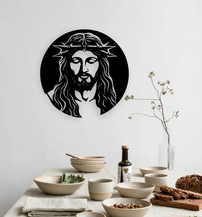 Jesus wall decor E0022779 file cdr and dxf pdf free vector download for Laser cut plasma