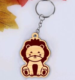 Lion keychain E0022623 file cdr and dxf pdf free vector download for Laser cut