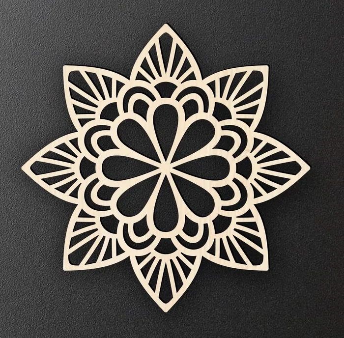 Mandala E0022720 file cdr and dxf pdf free vector download for Laser cut